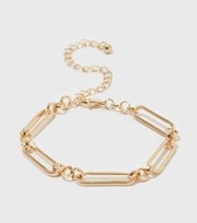 New Look Gold Rectangle Link Chain Bracelet
